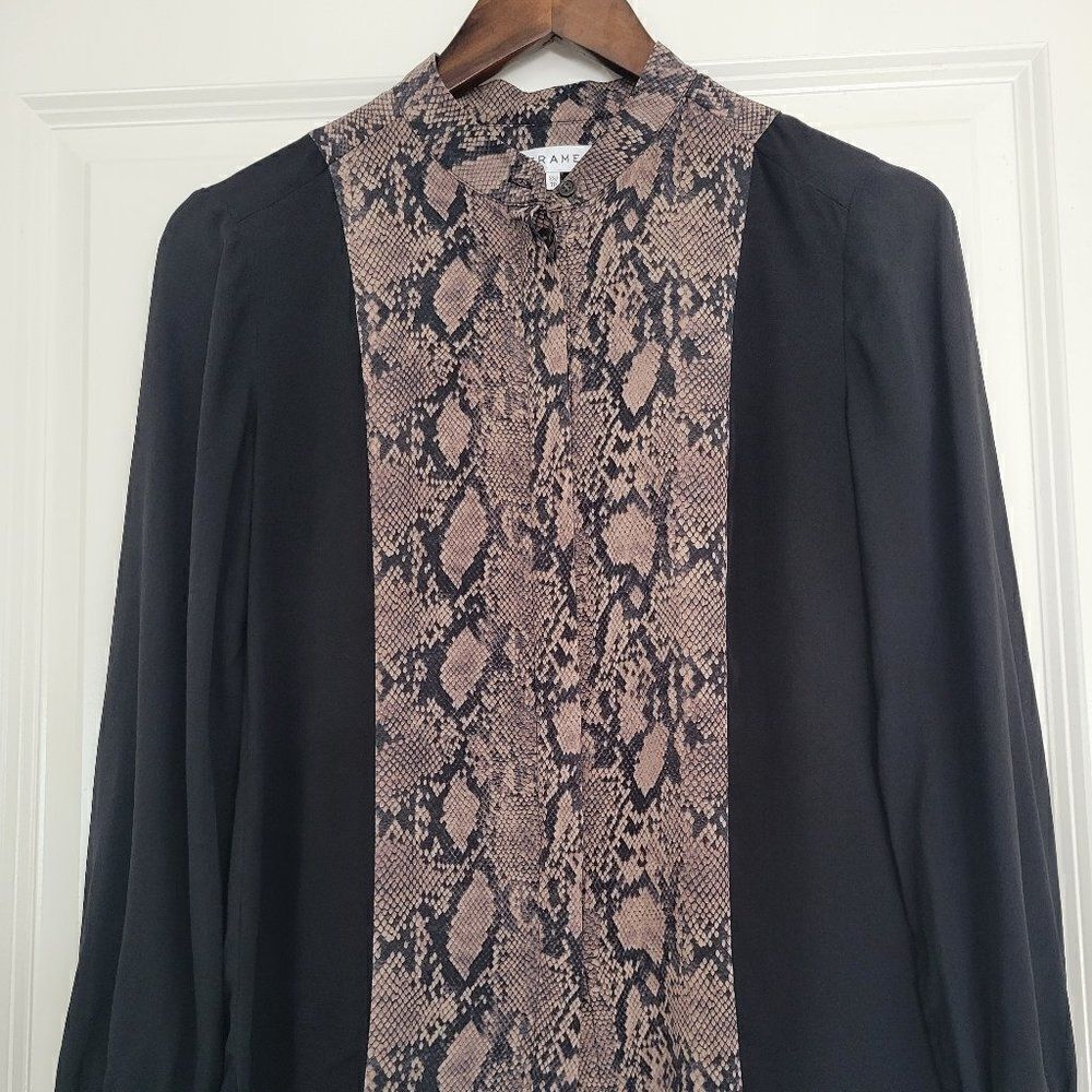 FRAME Snake print Blouse size xs/tp‎
